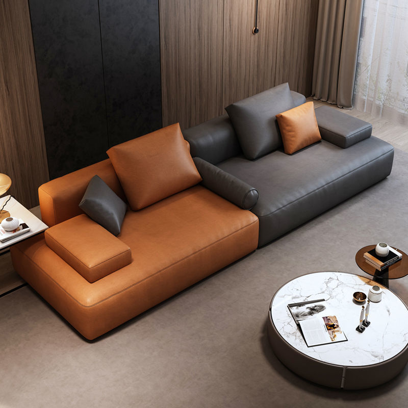 科技布沙發小戶型客廳現代簡約北歐創意設計師豆腐塊超深坐寬沙發