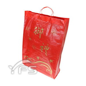 青森蘋果盒(御禮)高密度塑膠大禮袋(紅) (提袋/手提塑膠袋/包裝袋/禮物袋)【裕發興包裝】LT111
