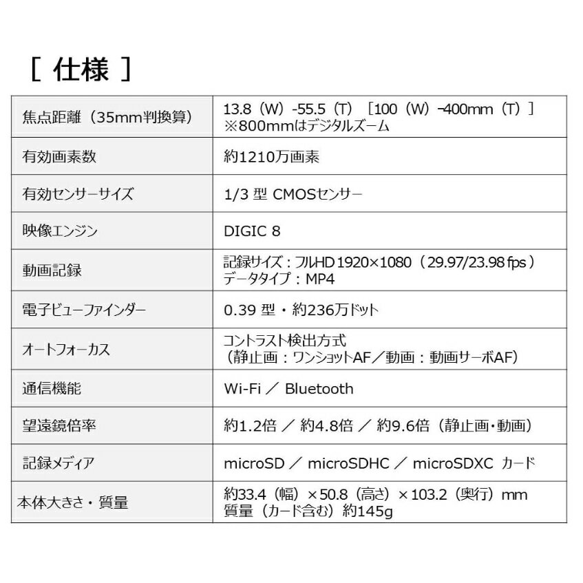 Canon PowerShot ZOOM 緊湊型望遠鏡型相機比賽觀看演唱會拍攝【日本