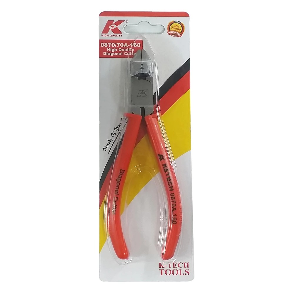 K牌 新包裝上市KETECH 0870A-160 日式電工斜口鉗 強力斜口鉗 非塑膠斜口鉗087201160