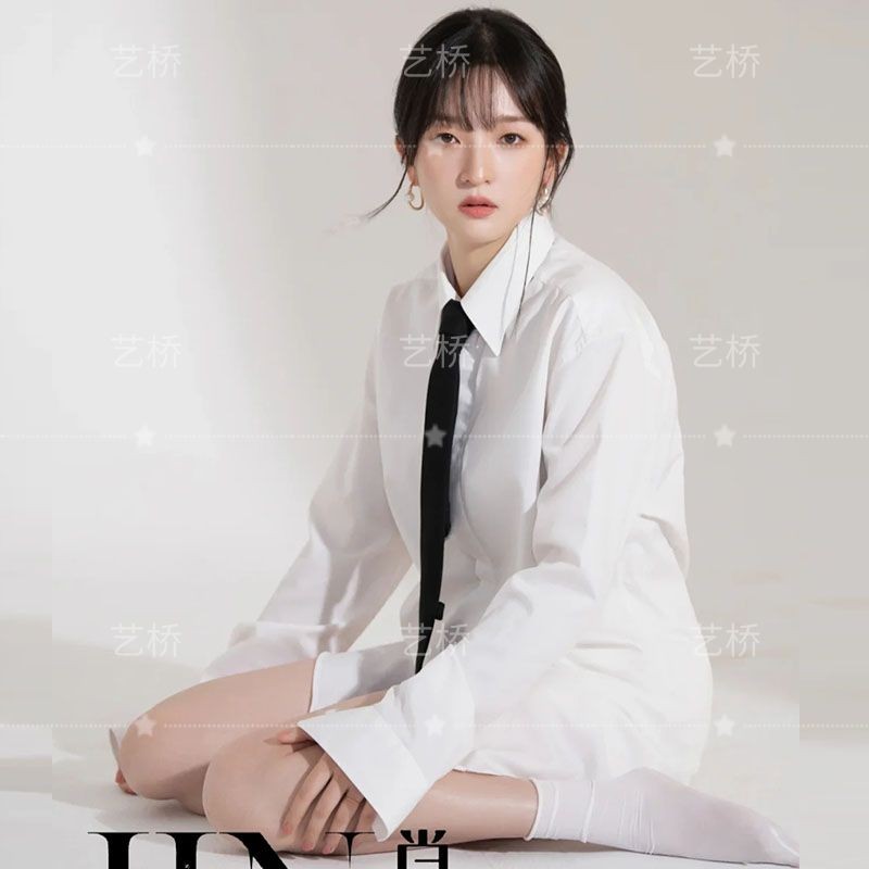 影樓工作室私房照性感白襯衫攝影主題寫真服飾少女肖像藝術照服裝