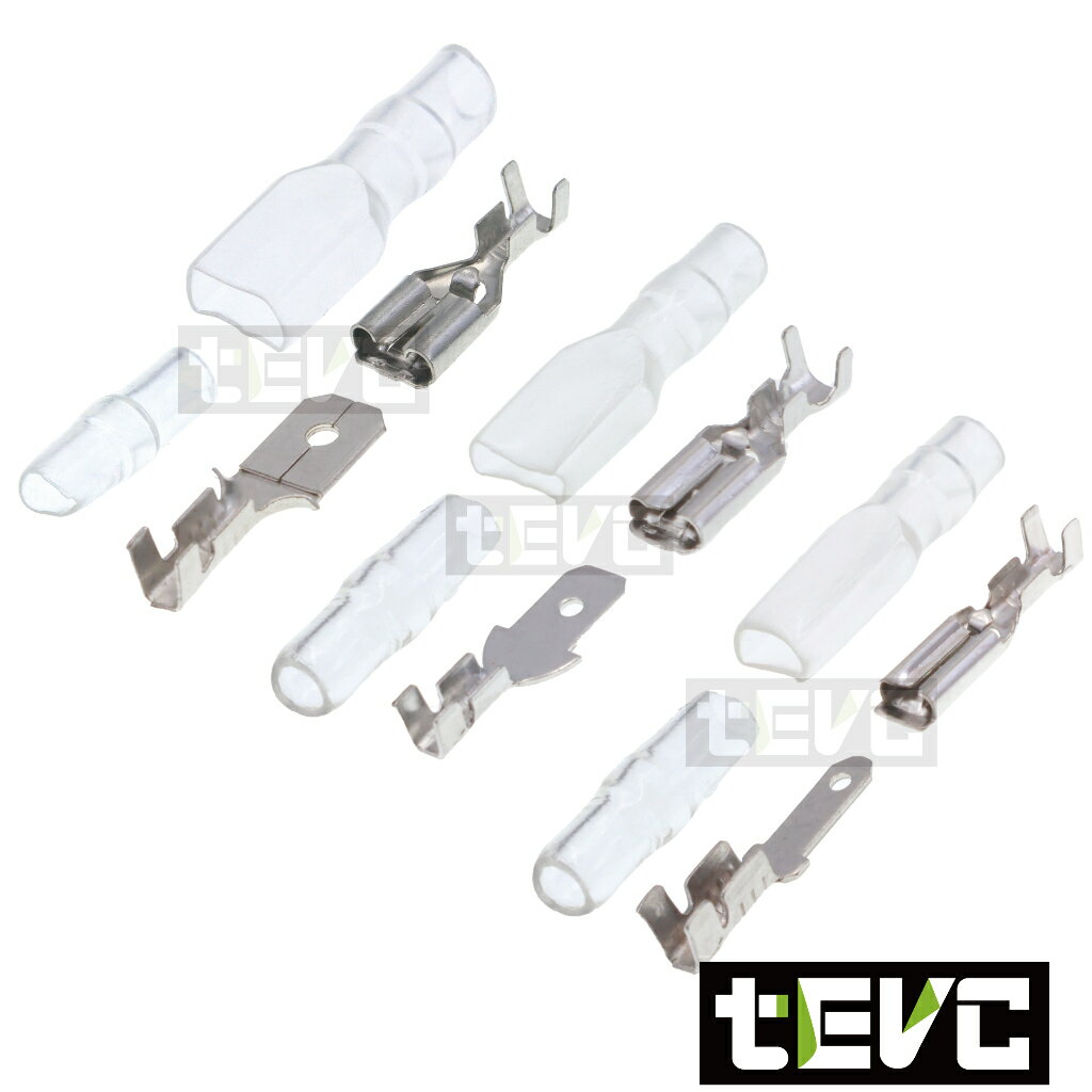 《tevc》電線對接 冷壓端子 公母對接頭 壓線 接線 插片插簧 2.8、4.8、6.3 對插端子 插腳 整套 K022