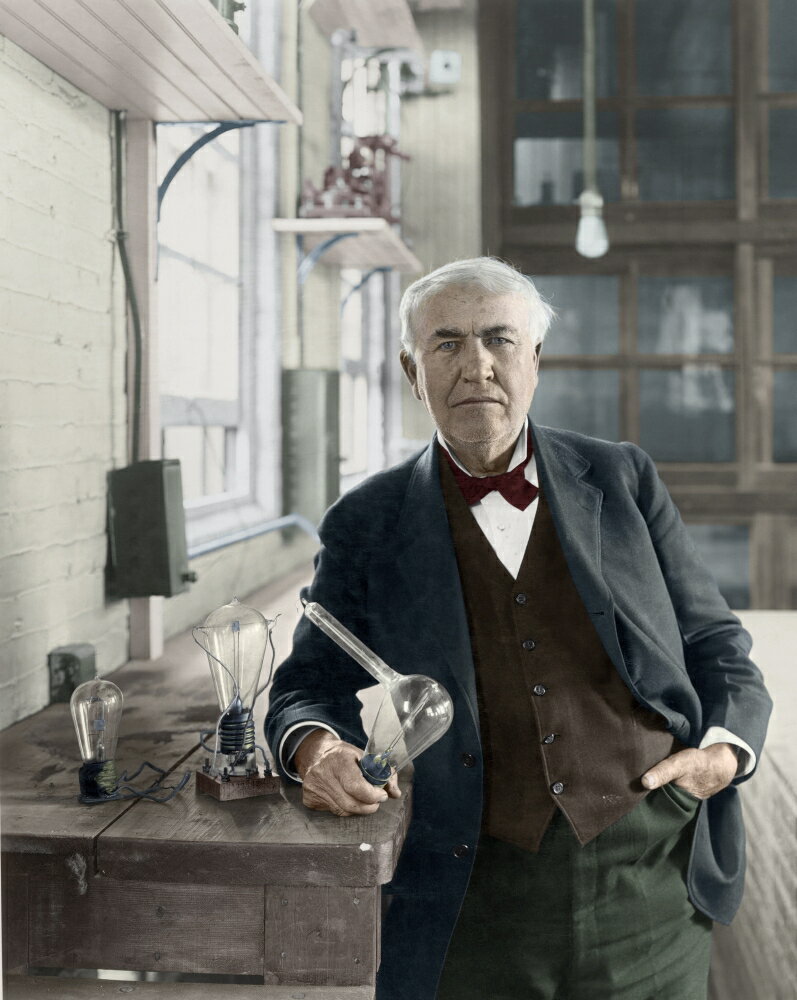 Posterazzi: Thomas Edison (1847-1931) Namerican Inventor With His ...