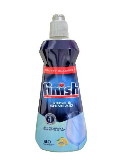 Finish 洗碗機專用 光潔潤乾劑 / 光亮沖洗清潔劑 - 檸檬 400ml 英國進口