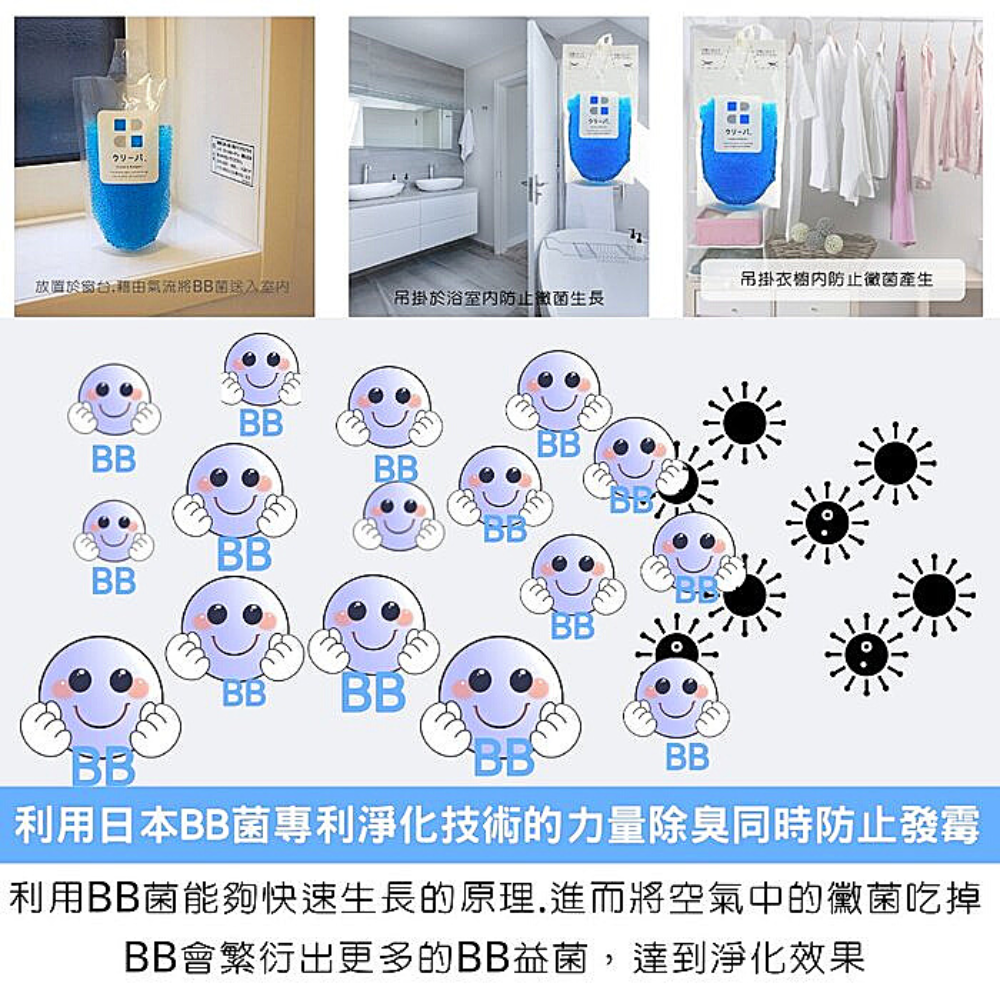 日本高森TU-135浴室防霉納豆果凍凝膠( BB菌) (日本納豆菌淨化專利技術)放置吊掛即可預防黑黴菌 4
