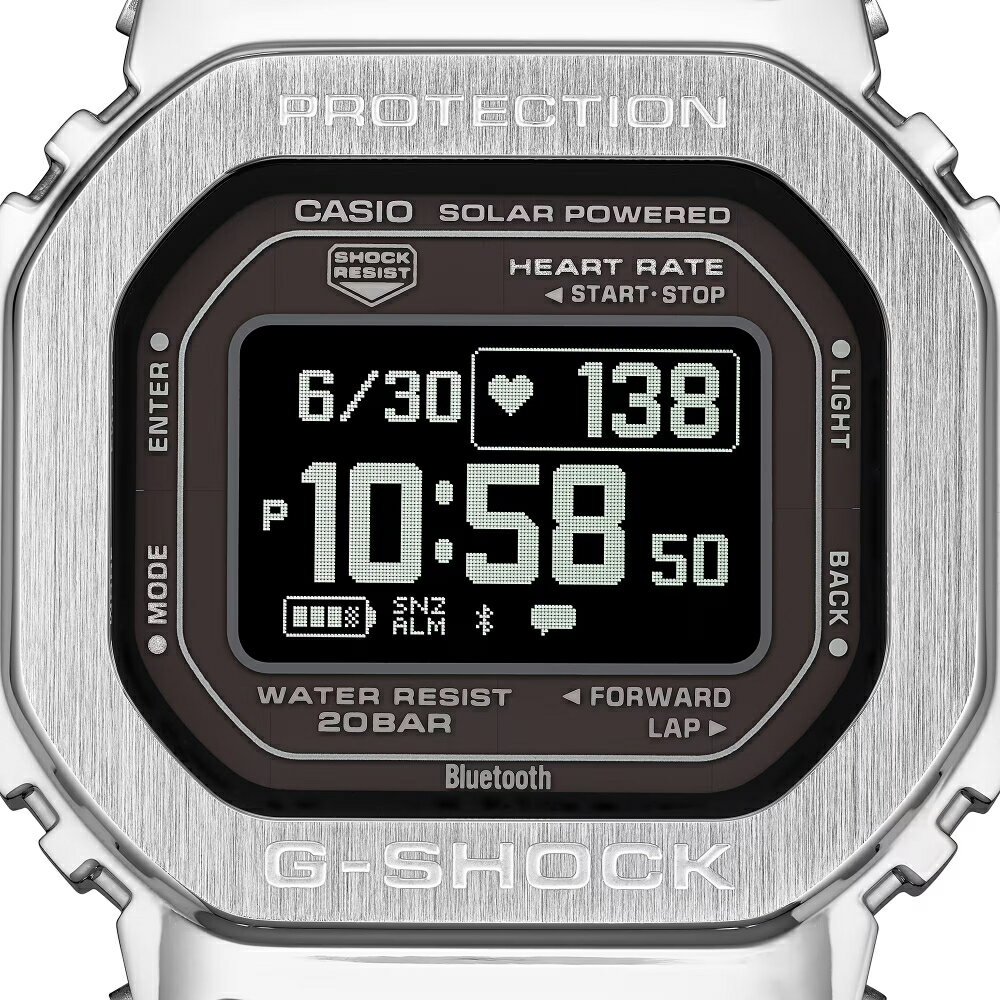 CASIO卡西歐 G-SQUAD  GM-H5600 系列 GM-H5600-1  追蹤睡眠 血氧儀 多功能運動方形腕錶 黑銀色 44mm｜樂天領券現折★全館特惠中★指定刷卡回饋10% 3