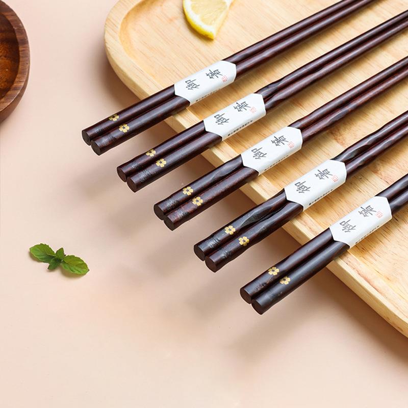 實木筷子無漆無蠟家用木質日式尖頭極細高檔精致防滑耐高溫壽司筷