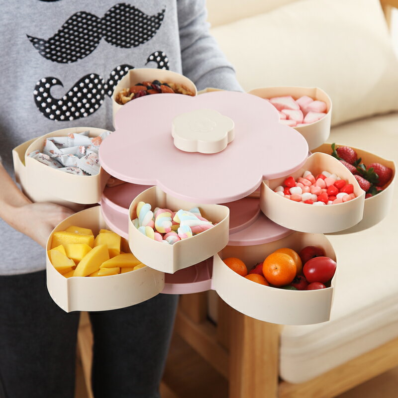 塑料北歐水果盤家用客廳現代創意瓜子干果茶幾果盆過年零食糖果盒