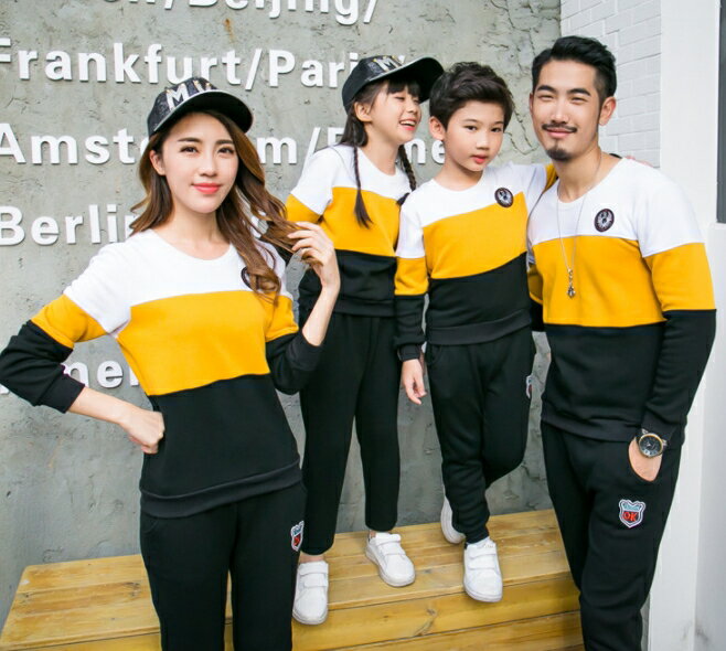 大尺碼親子裝 長袖T恤 圓領 全家福 團體服 衛衣 加絨加厚 長袖衛衣 母女裝 童裝 女裝 一家三口 一家四口 情侶裝 櫻桃嚴選 5