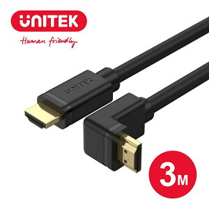 【樂天限定_滿499免運】UNITEK 1.4版 4K 60Hz 直角270度HDMI傳輸線(3M)(Y-C1009)