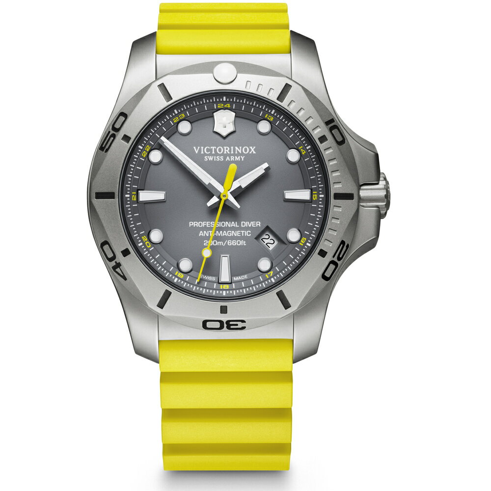 VICTORINOX 瑞士維氏 I.N.O.X. Professional Diver潛水錶(VISA-241844)-45mm-灰面膠帶【刷卡回饋 分期0利率】【APP下單點數13倍送】