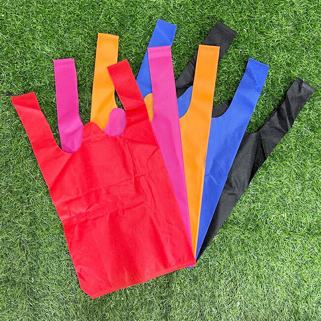手提袋 不織布 背心袋 (5色) 客製化 LOGO 環保袋 購物袋 超市袋 便當袋 飲料袋 包裝袋【塔克】 8
