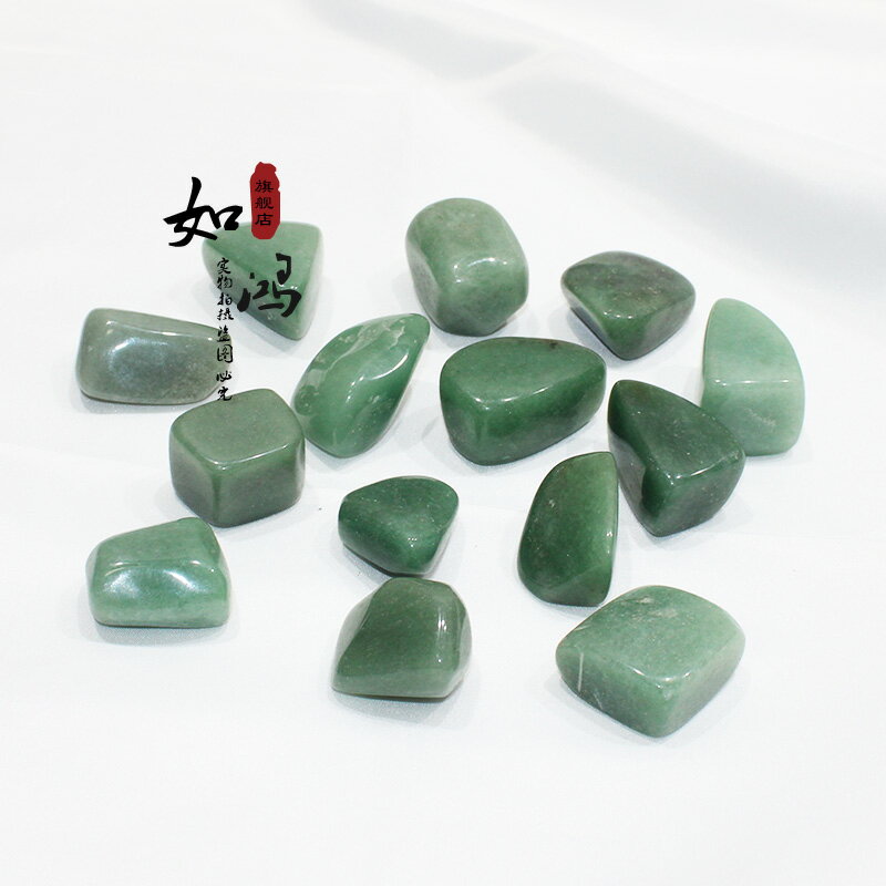 水晶原石天然綠色東陵玉碎石擺件大顆粒魚缸石能量石兒童寶石