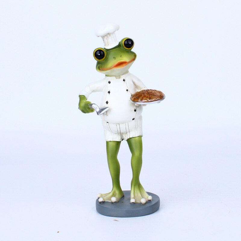 美式鄉村青蛙廚師樹脂工藝客廳 酒櫃 家居裝飾擺件創意禮