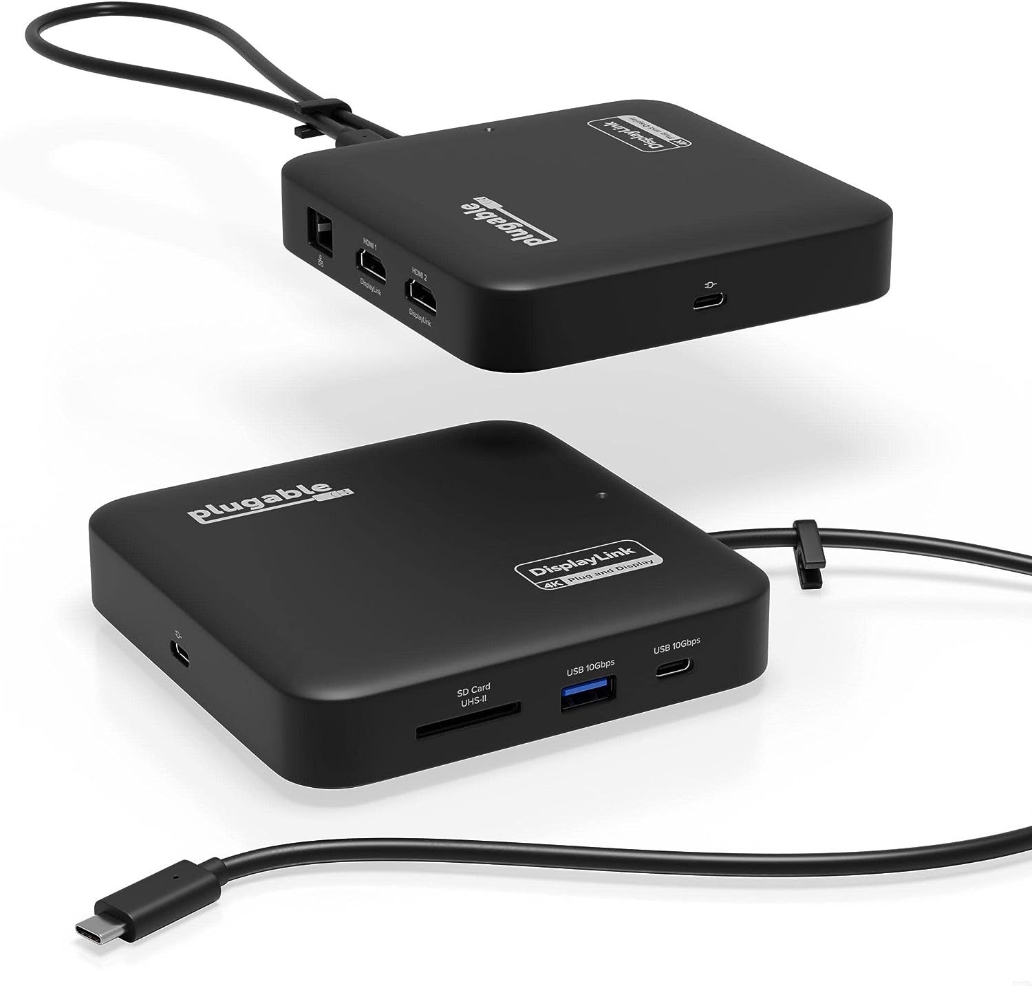 [4美國直購] Plugable USBC-6950PDZ 7合1顯示器擴充埠 (1入) USB-C Docking Station Dual Monitor