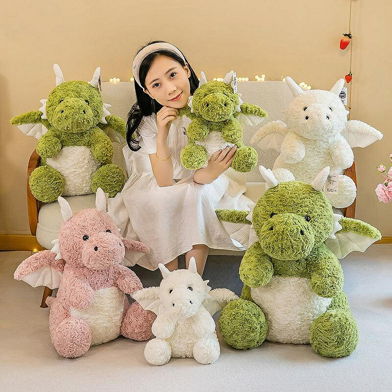 坐姿飛龍公仔毛絨玩具可愛毛絨玩具抱枕 玩偶生日禮物送朋友 玩偶/生日/情人/聖誕禮物/毛絨娃娃/抱枕娃娃
