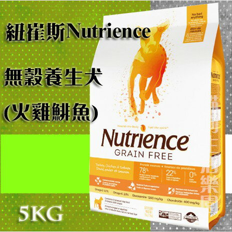 【犬用】紐崔斯Nutrience 無穀養生犬 - 火雞鯡魚 5kg