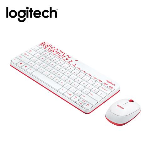 <br/><br/>  羅技 Logitech MK240 Nano 無線鍵盤滑鼠組-白紅<br/><br/>