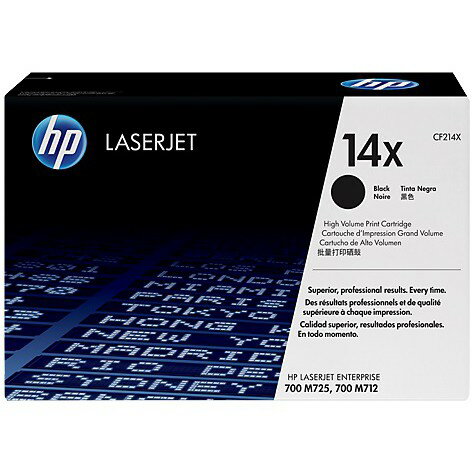 【最高22%回饋 滿額折300】 HP 14X 黑色原廠 LaserJet 高容量碳粉匣 (CF214X) For M725dn/M725f/M712dn