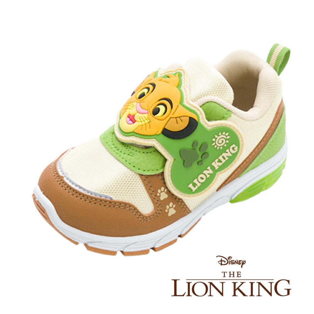 DISNEY迪士尼 獅子王 辛巴 童鞋 電燈鞋 卡通鞋 運動鞋 休閒鞋 [LKKX46821] 卡其 MIT臺灣製造【巷子屋】