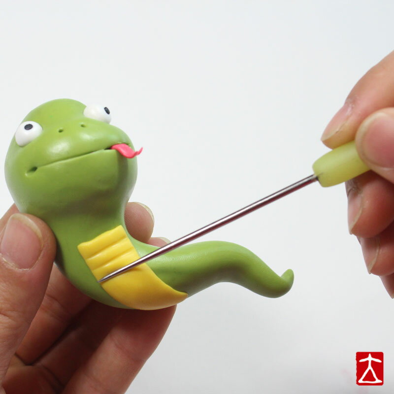 陶立方軟陶制作工具基礎實用塑形鋼針升級版木柄鋼針雕刻金屬針 3