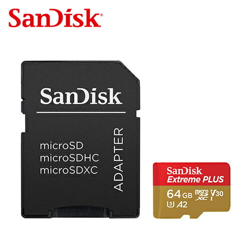 【SanDisk 新帝】Extreme microSDXC UHS-I(V30)(A2) 64GB 記憶卡【三井3C】