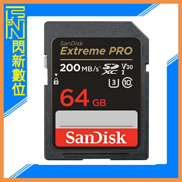 SanDisk Extreme PRO SDXC 64GB/64G Class10 200MB/s 記憶卡(公司貨)【APP下單4%點數回饋】