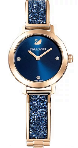 SWAROVSKI 施華洛世奇 COSMIC ROCK時尚腕錶(5466209)-29mm-藍面鋼帶【刷卡回饋 分期0利率】【APP下單22%點數回饋】