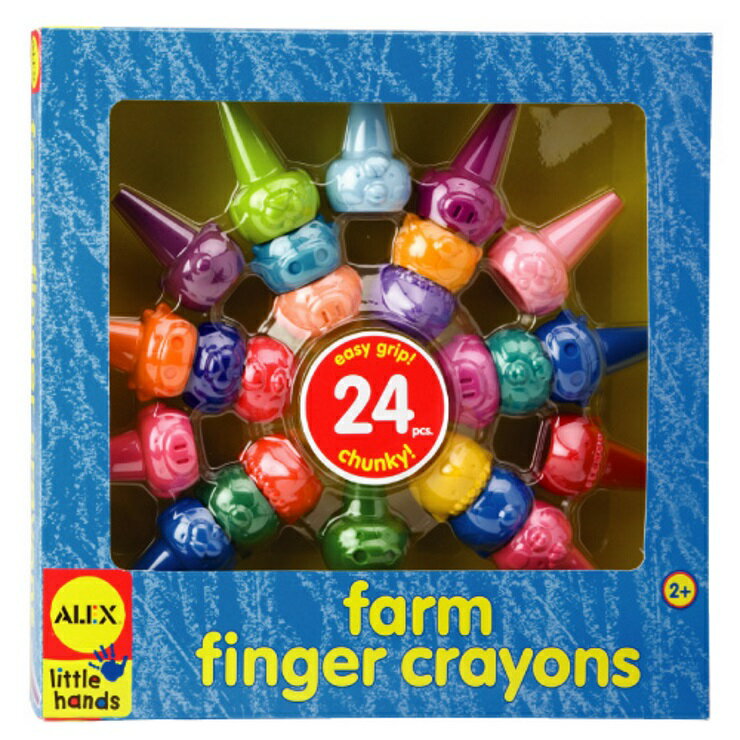 美國ALEX 歡樂農場手指蠟筆24色
