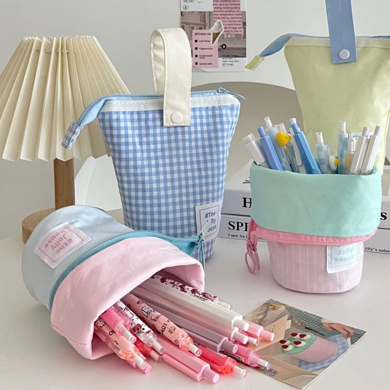 🔥雙12驚喜禮🔥繽紛馬卡龍色系可站立筆袋