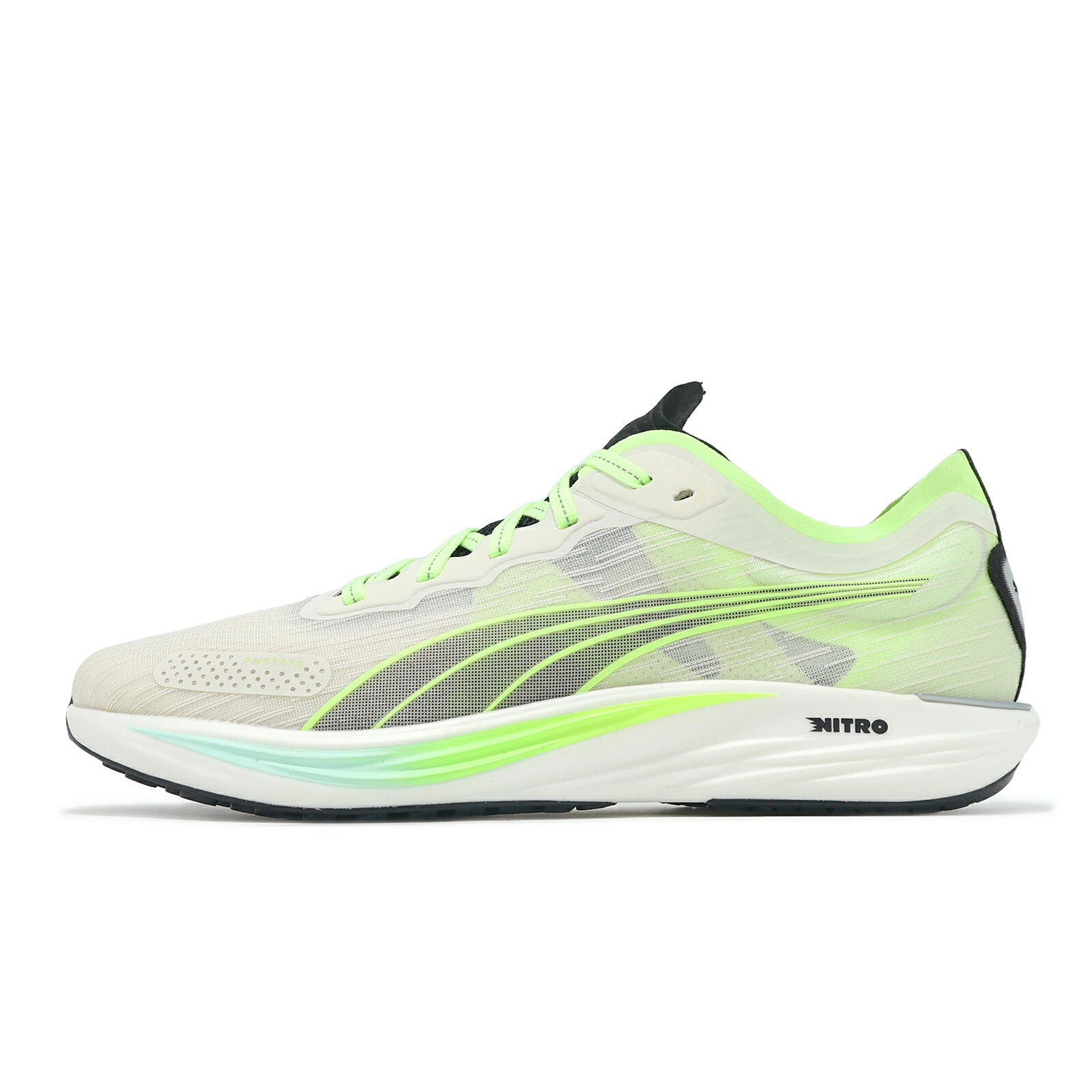 Puma 慢跑鞋 Liberate Nitro 2 男鞋 螢光綠 白 氮氣中底 回彈 短跑 競速 運動鞋 37731517