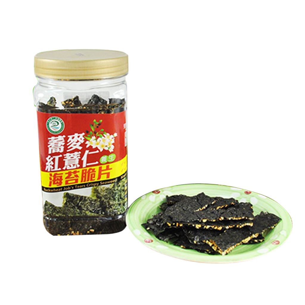 彰化縣 二林鎮農會 蕎麥紅薏仁海苔脆片90g 零嘴 海苔 紅薏仁 餅乾 純素可食 非油炸食品 農漁特產