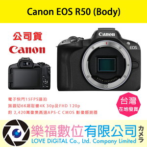 樂福數位 Canon EOS R50 Body 公司貨 單機身 預購 鏡組 鏡頭 新春優惠 全片幅 龍年 喜送佳禮