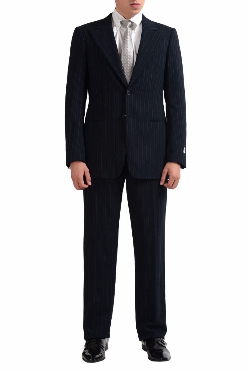 ONE MODA: Armani Collezioni Men's 100% Wool Striped Two Button Suit US