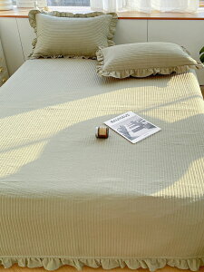 純棉榻榻米夾棉床蓋單件四季通用100全棉防滑床單三件套網紅炕蓋