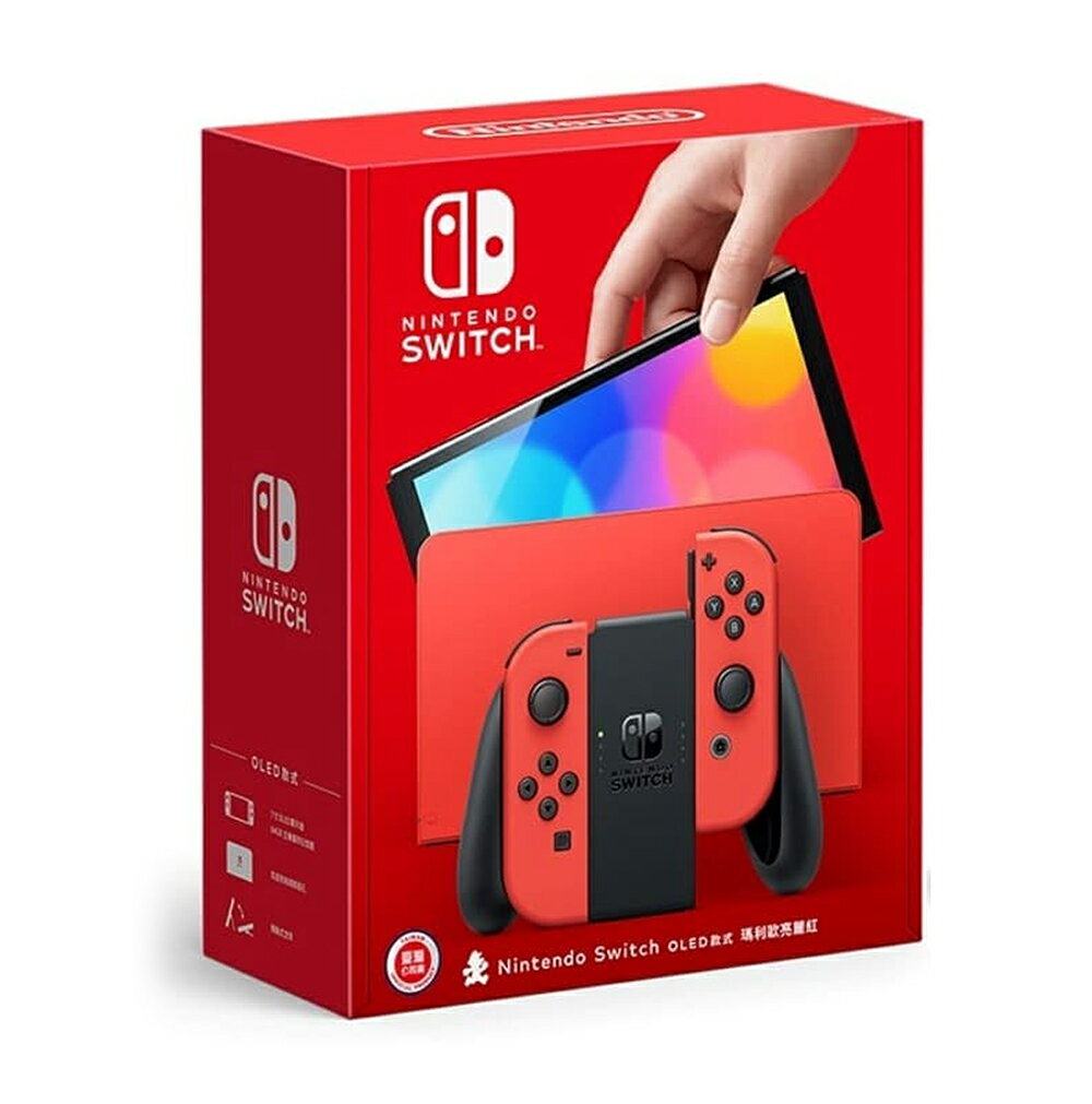 【CUBE卡最高10%回饋】Nintendo Switch（OLED款式） 瑪利歐亮麗紅主機