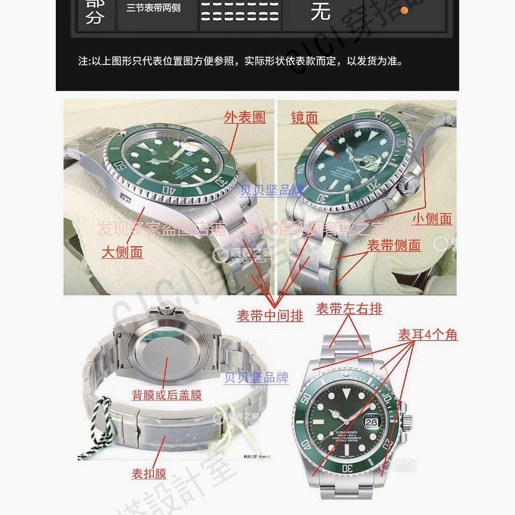 【隱形保護膜】適用於勞力士潛航者126618手錶貼膜藍盤水鬼41表圈表扣表鏈保護膜錶帶膜表膜側邊表耳膜間金錶圈後膜錶鏈膜【亞德機械五金家居】 6