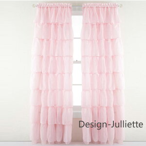 Design-Julliette韓式蛋糕公主粉色客廳臥室窗簾布藝窗簾定做熱賣