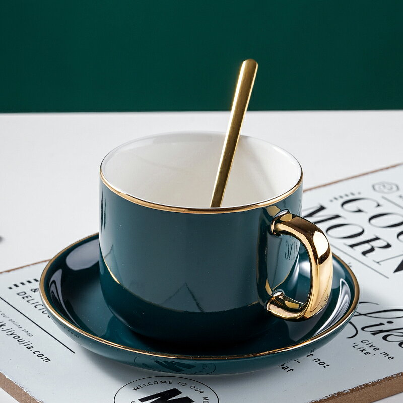 Mongdio陶瓷杯咖啡杯套裝家用歐式小奢華ins咖啡杯小精致下午茶杯