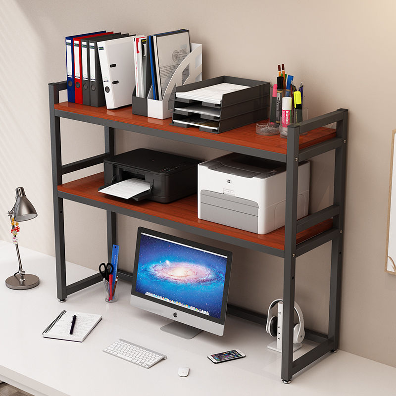 打印機置物架桌面架子桌上增高電腦桌收納簡易臺式辦公桌加寬支架