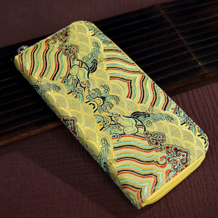 中國風雲錦女士手包民族特色手工藝刺繡錢包送媽媽禮物老外禮品