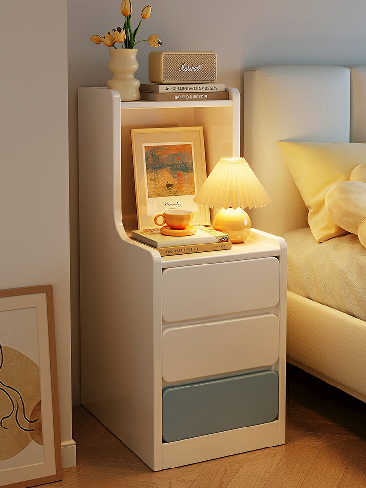 床頭柜超窄小型現代簡約出租房用床邊夾縫收納柜子臥室床頭置物架