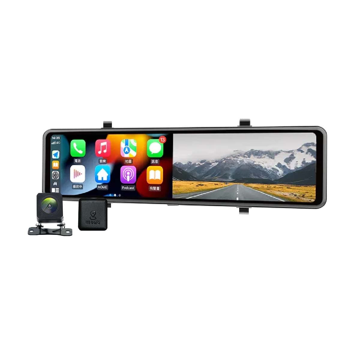 真便宜 Philo 飛樂 CAP66-V2 CarPlay/Android Auto 4K+1080p電子後視鏡