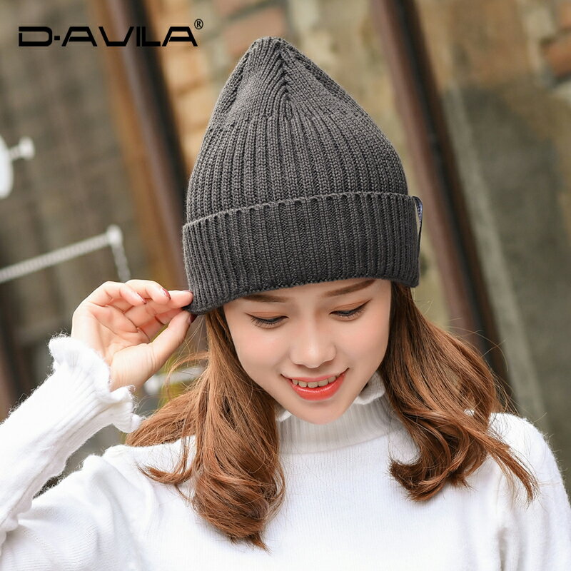 帽子男秋冬季韓版男女士戶外保暖針織帽加絨加厚毛線帽冬天套頭帽 3