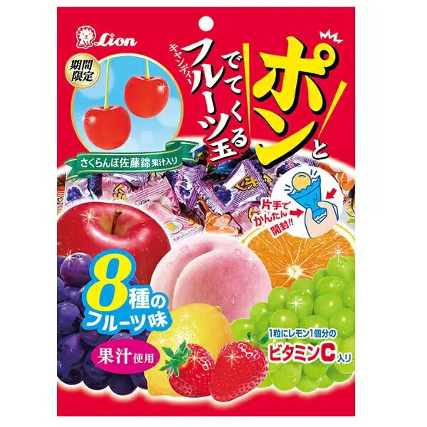 【江戶物語】LION 獅王波波綜合水果糖水果糖 年貨糖果 喜糖 日本進口