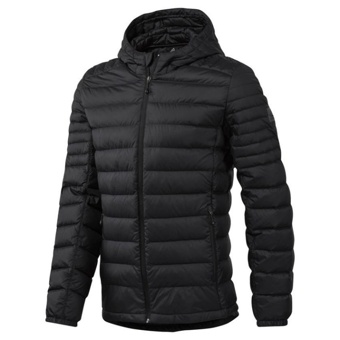 REEBOK Outdoor Down Jacket 男裝 外套 連帽 羽絨 輕量 保暖 舒適 黑【運動世界】CD7941