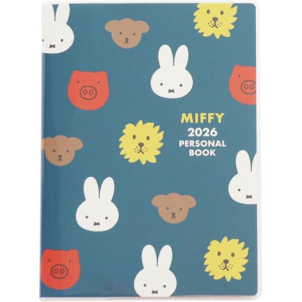 【震撼精品百貨】2026年掛曆/年曆/手帳~米菲兔/米飛兔 Miffy 2026 B6年曆手帳本-藍好友大臉*05406