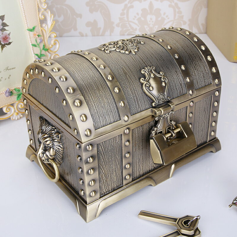首飾盒歐式復古高檔帶鎖珠寶箱珠寶盒飾品收納盒嫁妝陪嫁盒公主盒