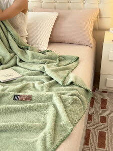 牛奶絨毛毯雙層加厚保暖冬季辦公室午睡毯珊瑚絨學生宿舍沙發蓋毯