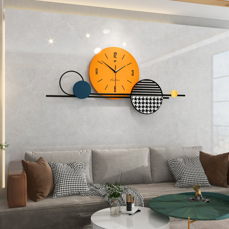 新款掛鐘客廳時尚家用裝飾時鐘掛墻歐式輕奢餐廳創意鐘表時尚掛畫